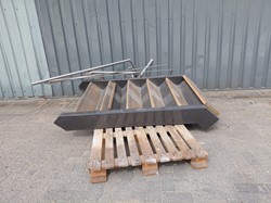 Gebruikte Stalen trap H1260xB1200mm dubbele leuning antraciet