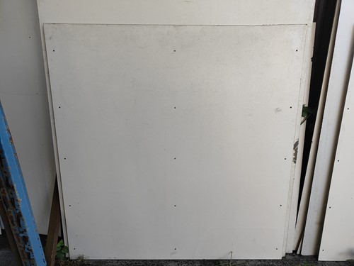 Gebruikt HPL B1250xL2200mm wit/wit