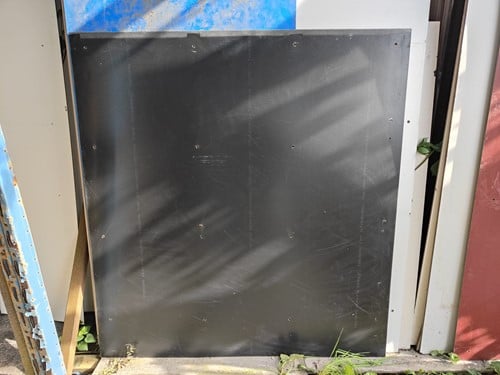 Gebruikt HPL B1250xL1700mm zwart/blauw
