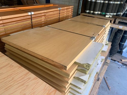 Gebruikte binnendeur 875x2400 linksdraaiend stomp hout (partij)