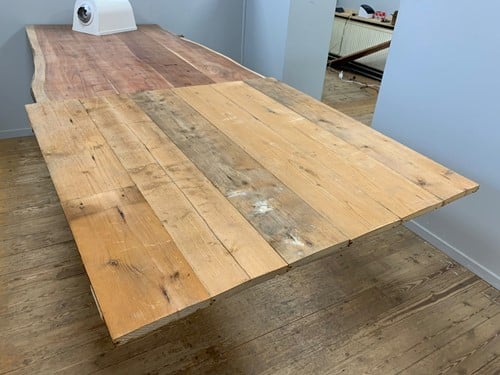 Gebruikte houten vloerdelen / dakbeschot L2250mmxB165mm blank (per m²)