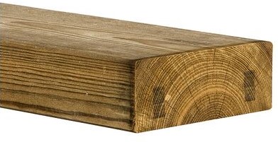 Vuren balk geïmpregneerd geschaafd 50x150x3600