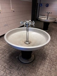Gebruikte ronde wasbak D1150mm aluminium