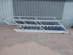 Gebruikte Stalentrap B1020mmx H2400mm Wit met leuning 